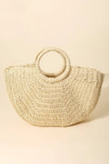 Hina Boho Half-Moon Straw Tote Bag for Beach | My Whimsical Romance