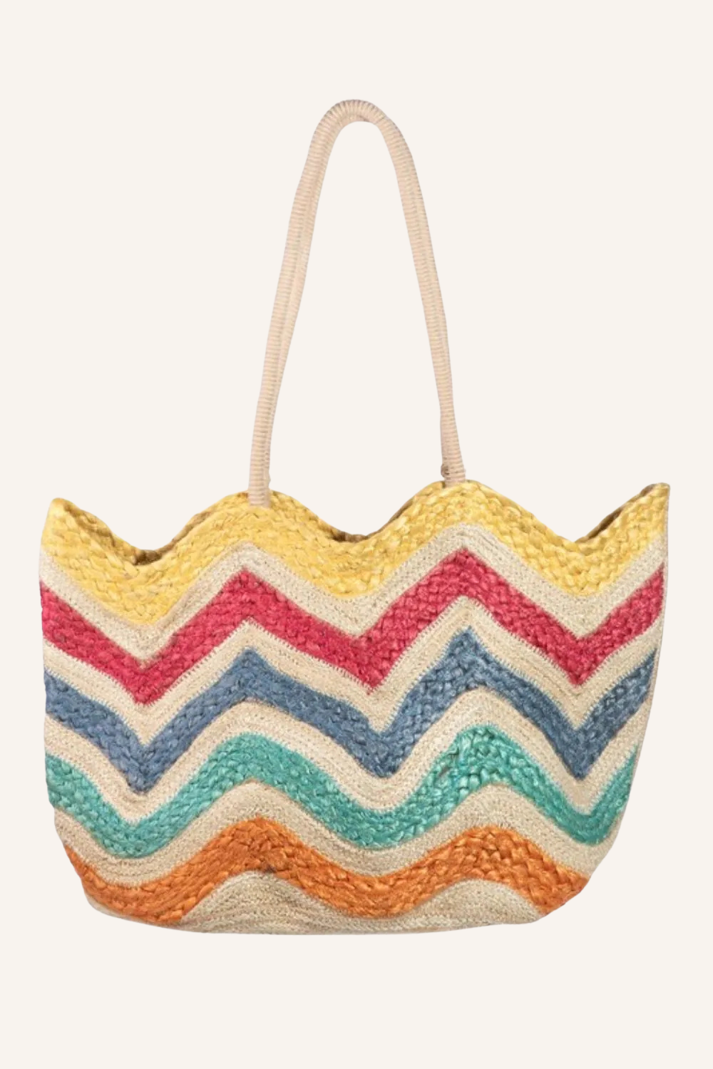 Iris Large Rainbow Straw Tote Bag for the Beach | My Whimsical Romance