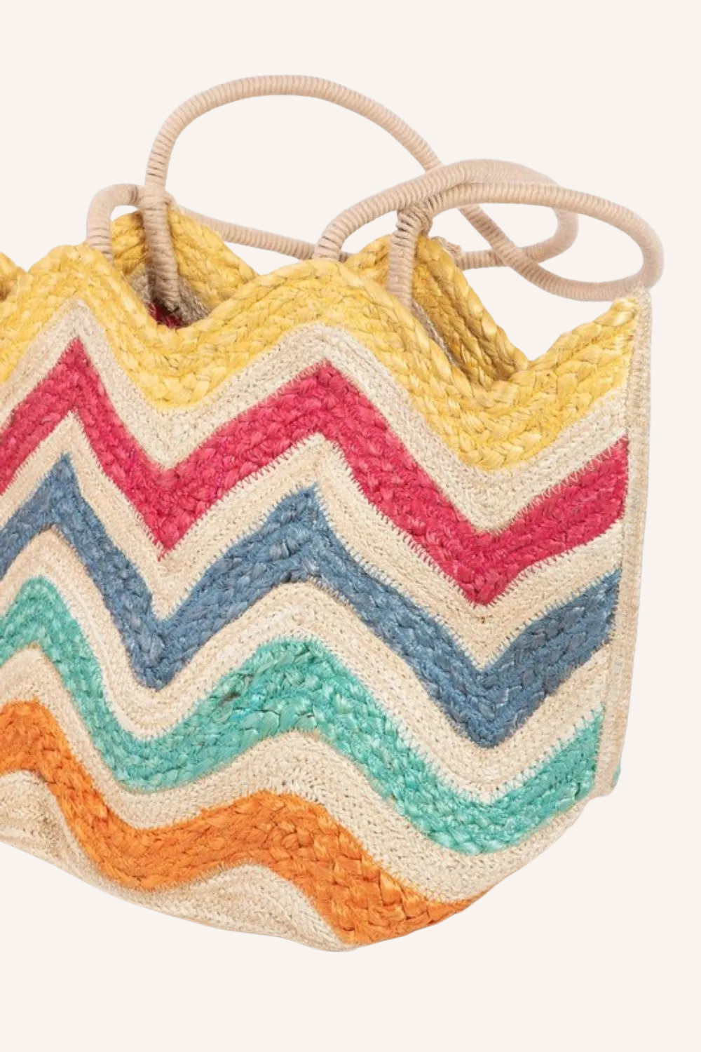Iris Large Rainbow Straw Tote Bag for the Beach | My Whimsical Romance